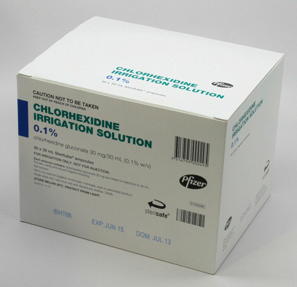 Picture of Chlorhexidine 0.1% Blue 30mL Pfizer 30s