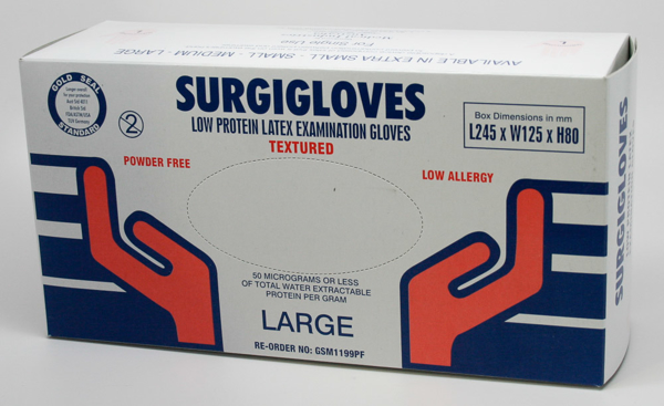 Picture of Gloves Latex P/Free SurgiGloves Large 100