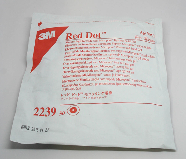 Picture of Electrodes 3M Red Dot with Micropore 2239 50s