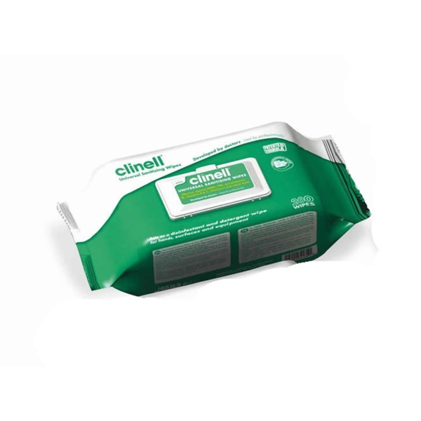 Picture of Clinell Universal Wipes Green 200-Wipe Pack