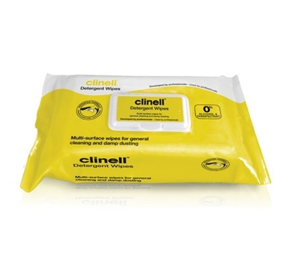 Picture of Clinell Detergent Wipes Yellow 215-Wipe Pack