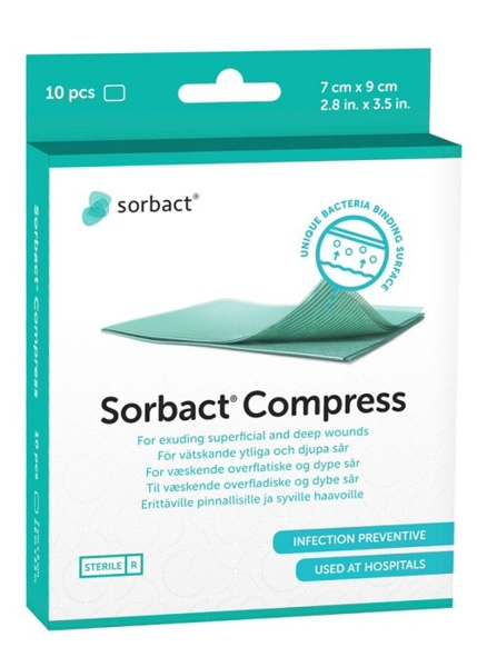 Picture of Sorbact Compress 7x9cm 40s Cutimed