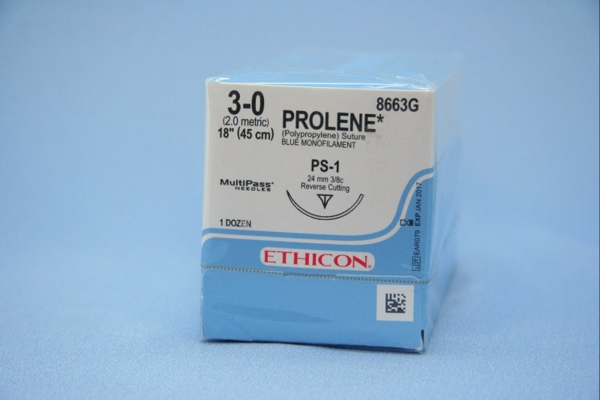 Picture of Suture Prolene 3/0 24mm 12s 8663G