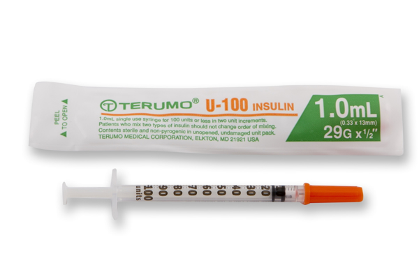 Picture of Syringe Insulin 1mL x 29G Terumo 100s