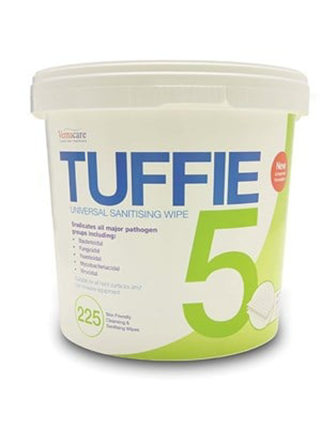 Picture of Tuffie 5 Universal Sanitising Wipe Tub 225s