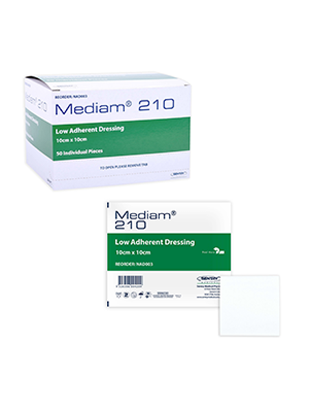 Picture of Mediam 210 Low-Adherent Dressing 10 x 10cm 50s