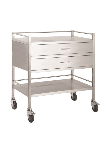 Picture of Trolley S/Steel Pacific Medical 80x50cm 2 Drawer