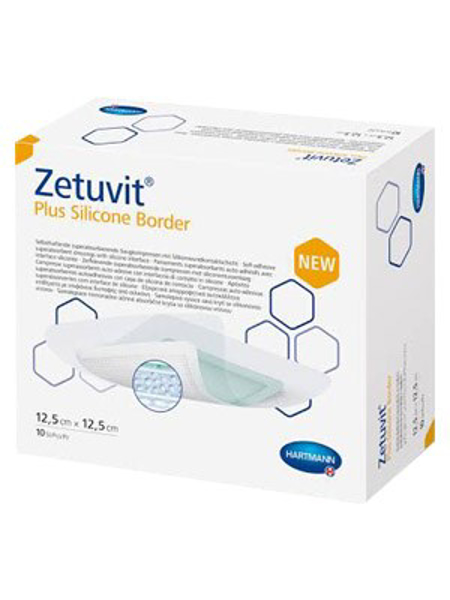 Picture of Zetuvit Plus Silicone Border 12.5x12.5cm 10s